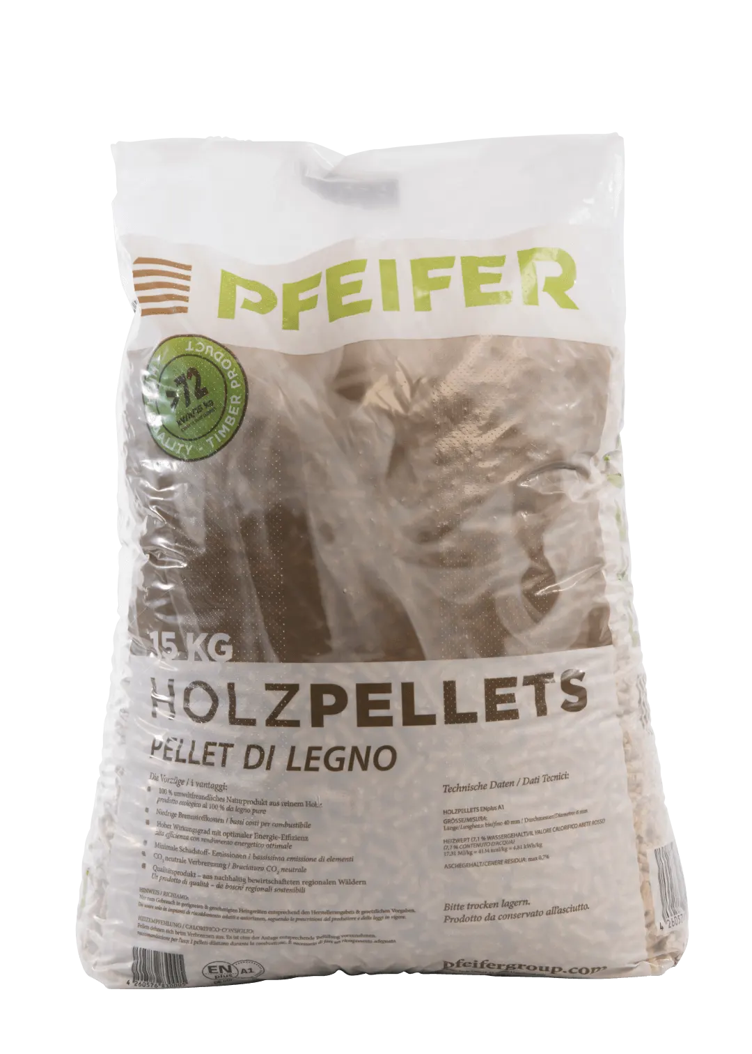 Houtpellets EN Plus A1 | 70 zakken | 1050 kg